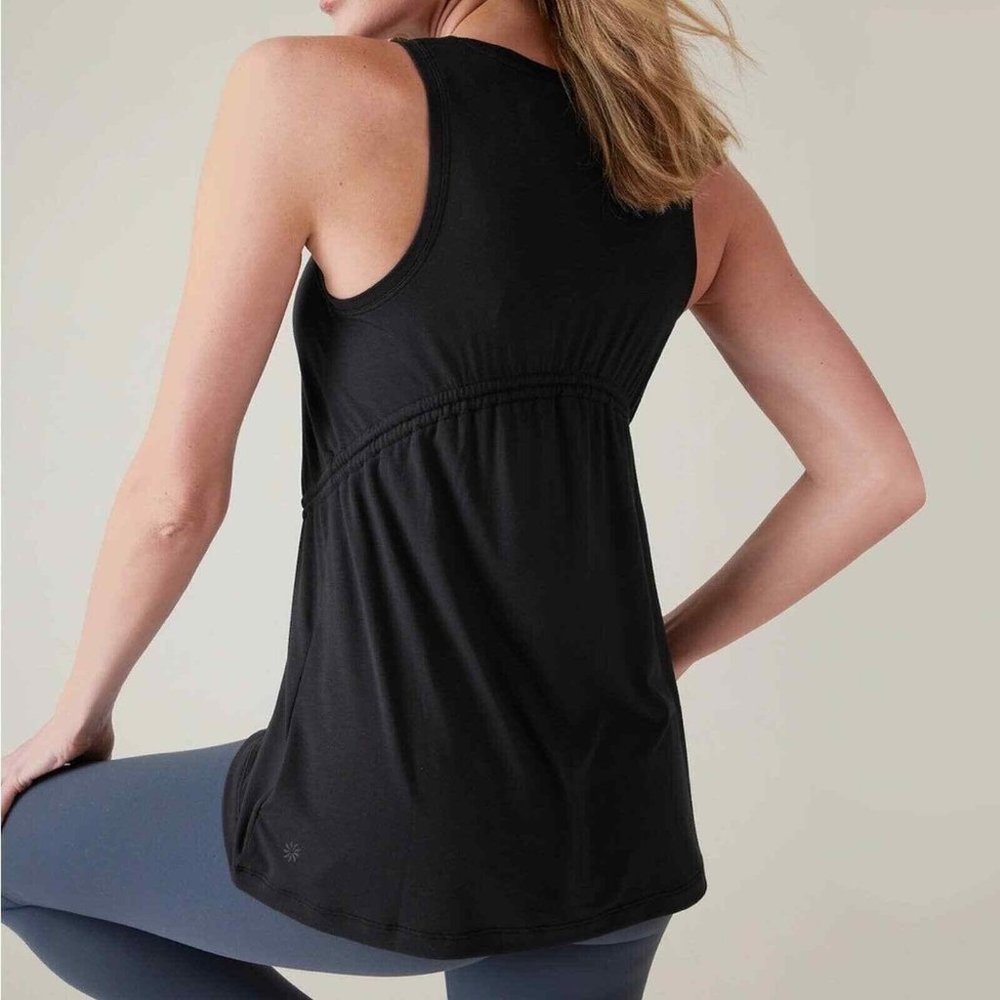 Athleta Tank Top Air Out Cinch Athletic Workout Shirt Sleeveless Women XS 533375